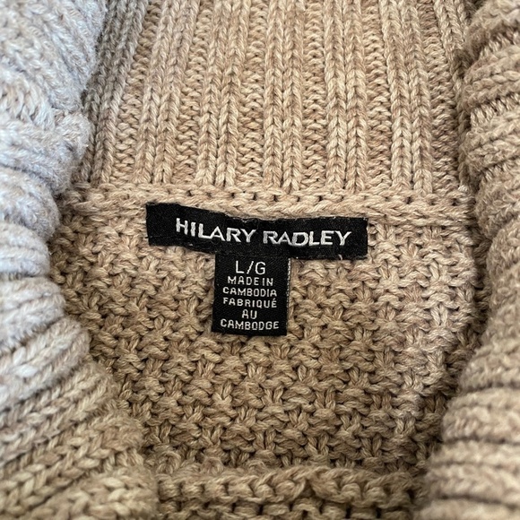 𝅺HILARY Radley oatmeal colour cowl neck knit sweater ribbed hem - Picture 5 of 8